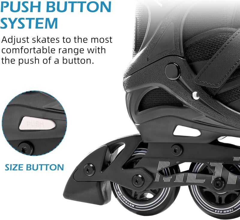 METROLLER Women Inline Skates Men Skates for Adult Female Male Adjustable Inline Skates for Teens Boys - Image 4